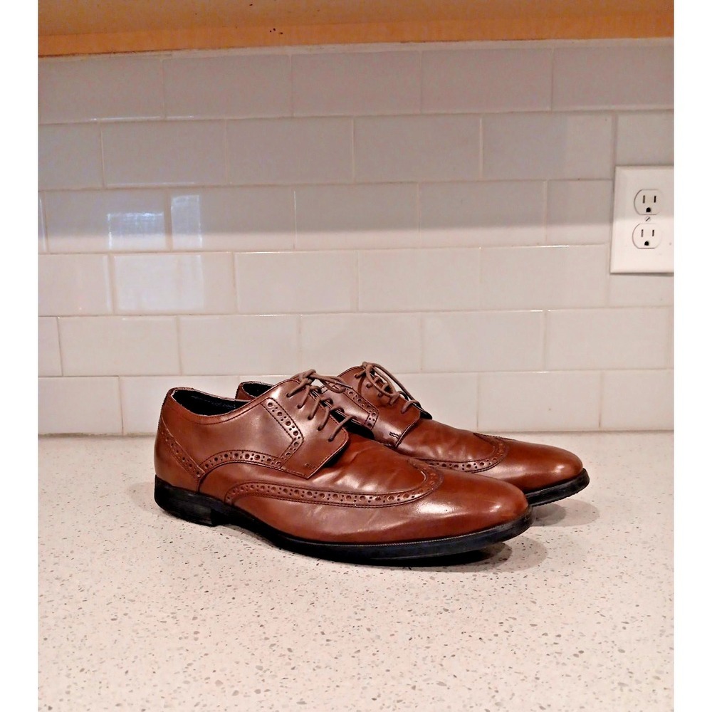Cole Haan Grand OS Signature Oxford Dress Shoes Mens 11 M Brown Leather Lace Up
